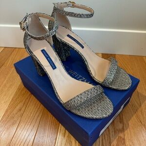 Stuart Weitzman Plantino Night Stars Nearly Nude Heels size 8.5